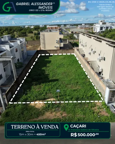 Rua Francisco Sabino de Oliveira - Caçari.