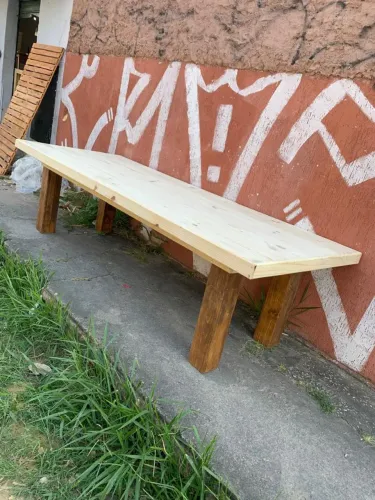 Mesa de 1,20x3 mega grande sem verniz ou com verniz 