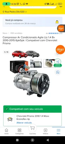 Compressor de ar condicionado Agile