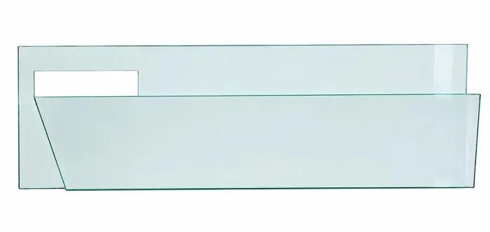 Vidro de balcão para pizzaria 2,12m x 94cm -