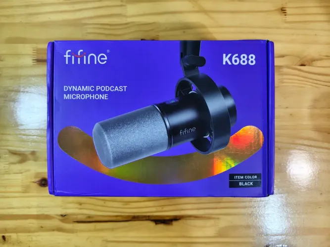 Microfone Profissional Fifine K688 - ideal para podcast - Lacrado!