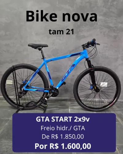 BICICLETA MTB ARO 29 GTA START 18v TAM 21 (GG) FREIO HIDRÁULICO