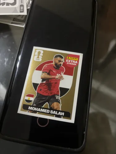 figurinha extra dourada mohamed salah