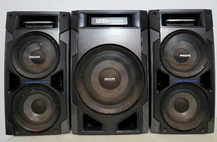Conjunto De 3 Caixas De Som Mod Fwm613x Philips 600w Rms Preto Passivas