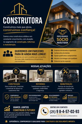 Oportunidade para sócio investidor!