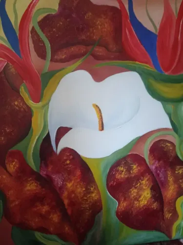 Quadro pintura tela tamanho medio