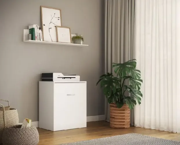 Mesa de escritório compacto . Perfeito para organização e ambientes pequenos. 
