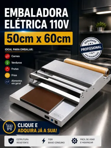 Embaladora para bandejas de isopor eletrica 110V entrega grátis