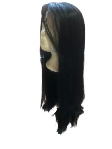 Peruca orgânica cabelo bio fibra TAM 65 cm raiz com tela de lace 