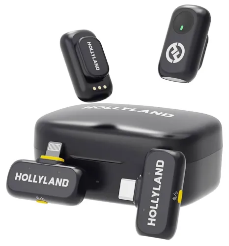 Microfone Hollyland Lark A1 Mini Combo - USB C + IPHONE