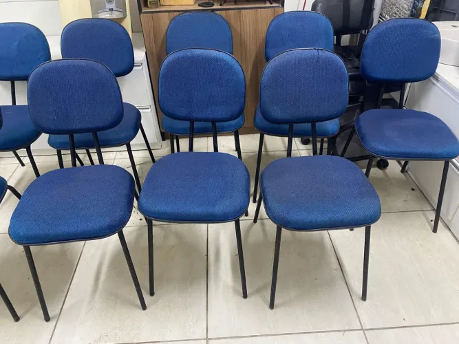 Cadeira Secretária Pés Palito Azul