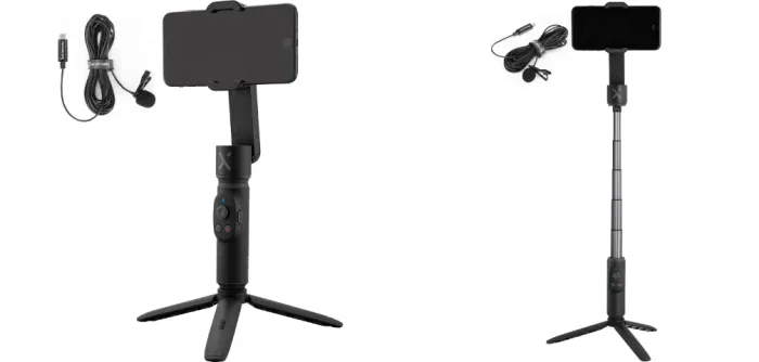 Saramonic LavMicro U3B Microfone Lavalier USB-C + Zhiyun SMOOTH-X Gimbal com Tripé