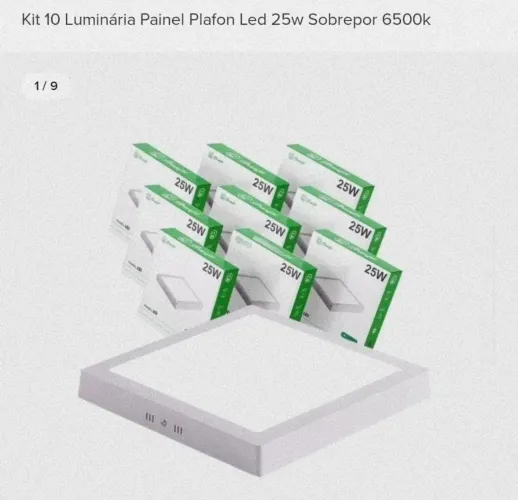 Painel Led 25W - 280 x 280 x 240 mm - Intensidade 6.500k