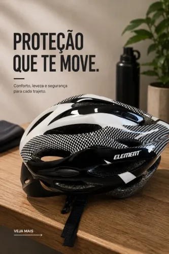 Capacete Ciclismo Element Adulto com Viseira - Usado