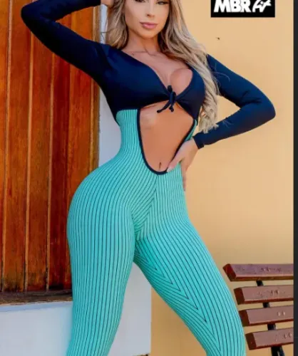 Macacão Fitness Manga Longa Academia Zero Transparência Modelador Novo