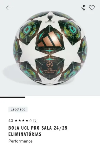 Bola UCL PRÓ SALÃO 24/25