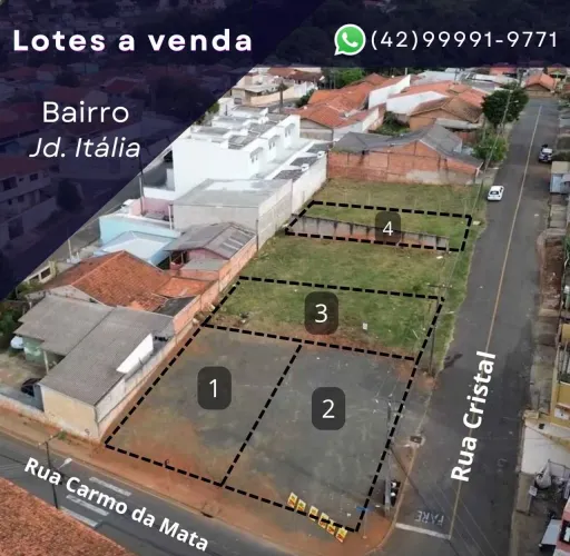 Lotes a venda - Jd. Itália/Telêmaco Borba