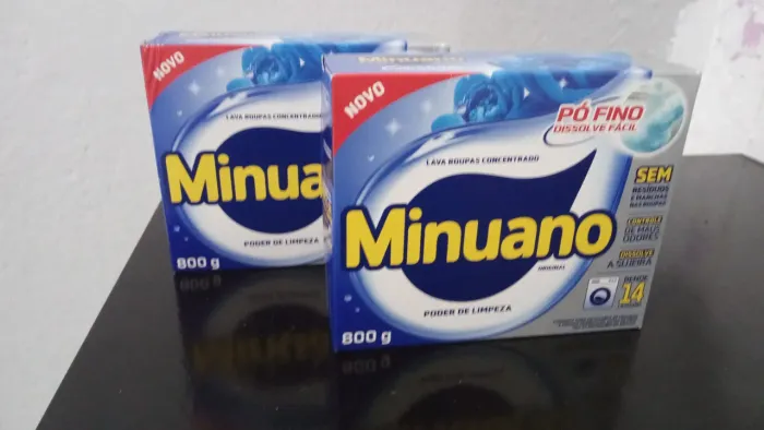 Kit de 04 caixas de sabão em pó minuando 800 gramas