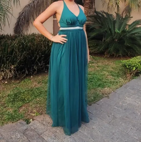 Vestido longo verde para Madrinha - Usado apenas uma vez