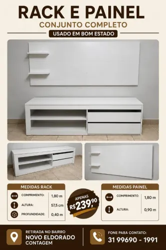 Rack + painel.