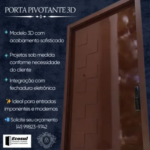 PORTA PIVOTANTE 3D