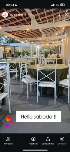 Cadeiras ferro brancas para eventos