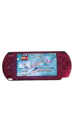 Psp radiant red com cartão sd 128gb, C/jogos