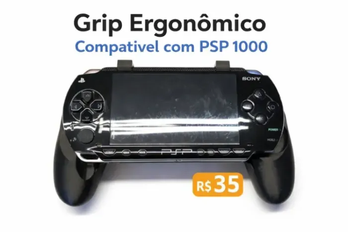 Grip Ergonômico com Alças Compatível com PSP 1000