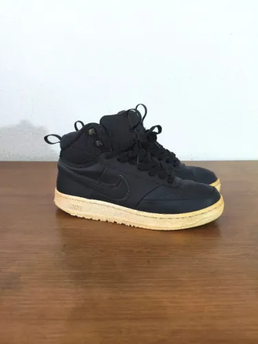 Nike Court Vision Mid Winter Black Phantom Original | Cano Médio | Retrô Anos 80 | Lifesty