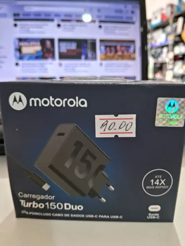 Carregador Motorola Tirbo 150 Duo 14x mais rápido