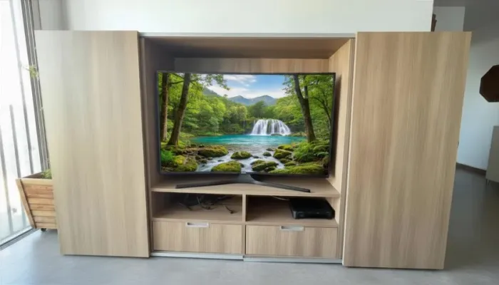 Móvel completo para sala - 3 módulos - rack TV 50' + gavetas + estante + porta corrediça