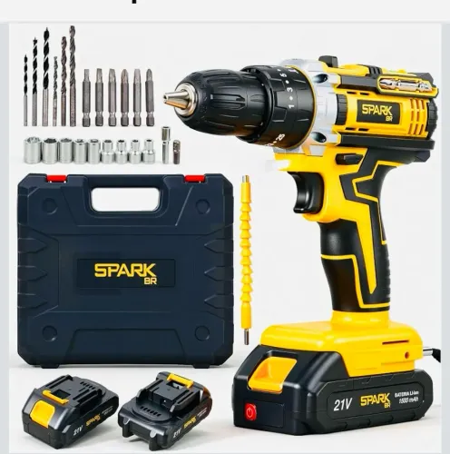 Furadeira parafuso impacto SPARK BR 21V 2 baterias