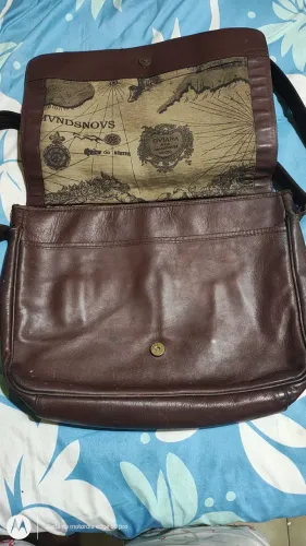 Bolsa masculina de legítimo couro RUTRA
