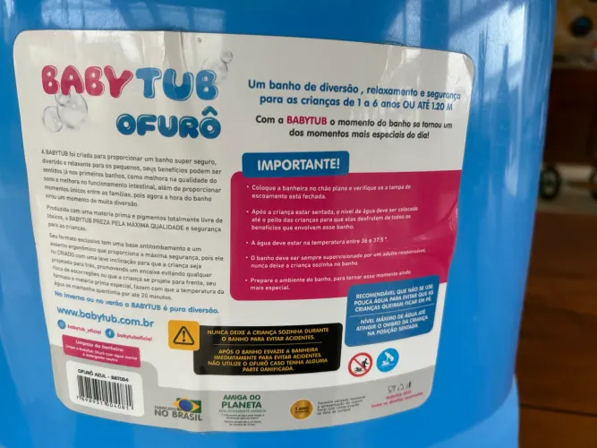 Ofurô para bebês Babytub azul
