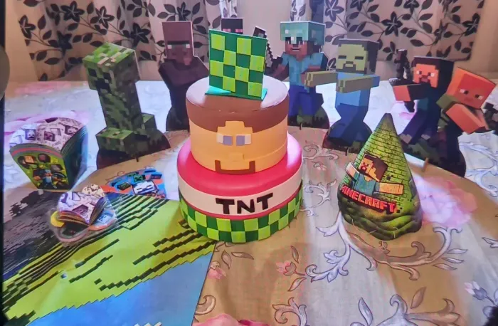 Decoração Minecraft para festa
