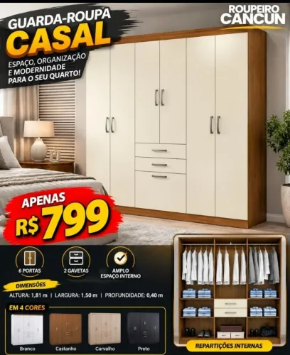 Guarda roupa em promoção