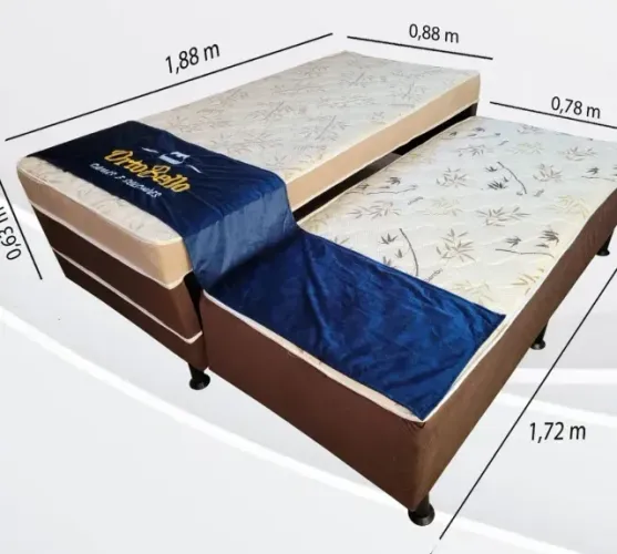 Cama Box Solteiro c/ Auxiliar D33 Ortobello - Entrega Rápida! 