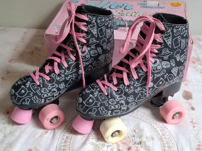 patins roller 4 rodas menina feminino infantil adolescente