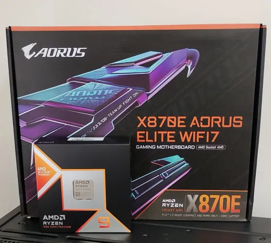 Kit Ryzen 9 9900x3D + X870e Aorus Elite Wi-fi 7 (NOVO)