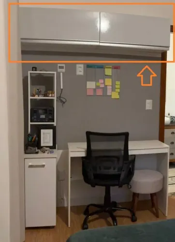 Armários aéreos 80cm com porta basculante