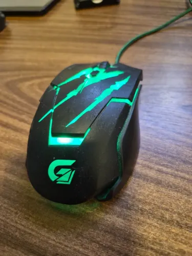 Mouse Gamer Fortrek Raptor OM-801 3200 DPI LED Verde