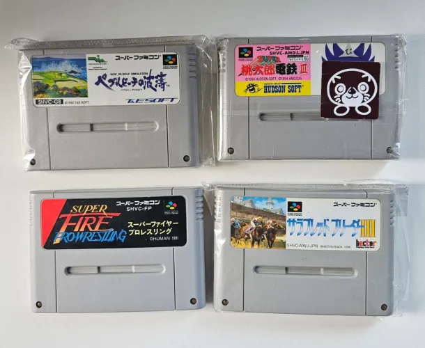 Lote 4 jogos Super Famicom Nintendo original japonês