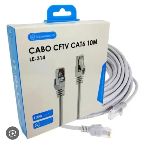 Cabo de Rede RJ45 CAT6 10 Metros It-Blue Conector Banhado a Ouro