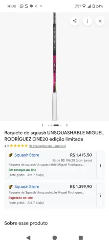 Raquete de squash tecnifibre 
