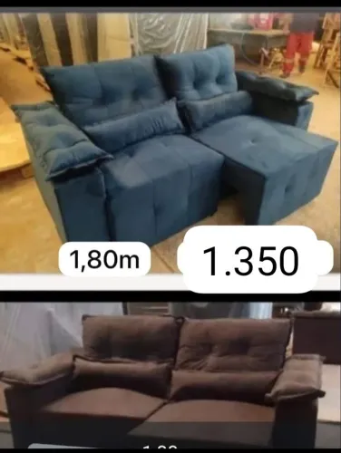 Sofá retrátil e reclinavel 1,80m pronta entrega contato( 98) 9 *
