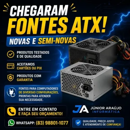 Chegaram Fontes ATX Novas ,Semi-Novas (( Aceitamos Cartoes Ou pix))