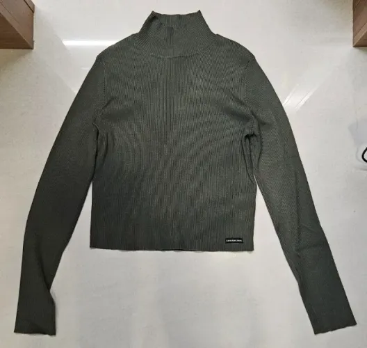 Blusa verde escura manga longa feminino Calvin Klein
