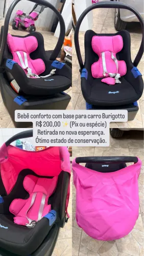 Bebê conforto com base para carro