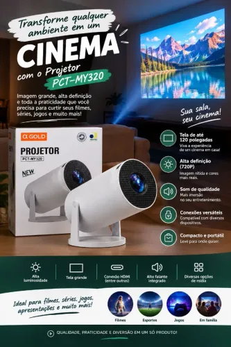 Projetor Cinema PCT-MY320 WIFI