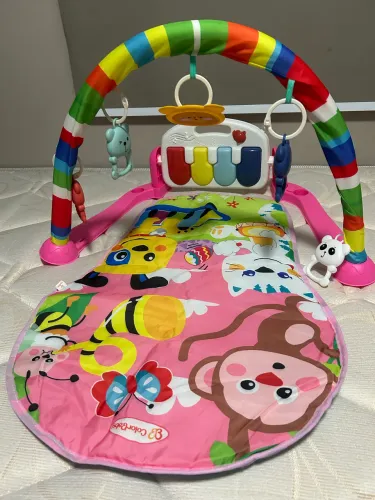 Tapete Atividade Bebê Savana Rosa